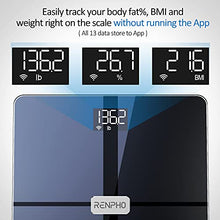 Load image into Gallery viewer, RENPHO Premium Wi-Fi Bluetooth Scale Smart Digital Bathroom Weight BMI Body Fat Scale Tracks 13 Metrics, Wireless Body Composition Analysis &amp; Health Monitor with ITO Coating Technology, Dark Blue
