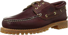 Load image into Gallery viewer, Timberland Men's Traditional Handsewn 3-Eyelet Classic Lug, Burgundy/Brown, 9M
