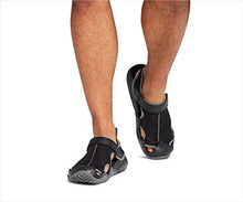 Load image into Gallery viewer, crocs Men's Swiftwater Mesh Deck Sandal Sport, Black, 12 M US
