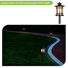 Load image into Gallery viewer, hykolity Low Voltage ORB LED Landscape Path Light W/ Crackled Shade, 3.4W 155LM 12V Wired Outdoor LED Walkway Light, Die-cast Aluminum Construction, 30-Watt Equivalent, 15-Year Lifespan-6Pack
