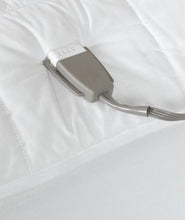 Load image into Gallery viewer, Sunbeam Imperial King Heated Mattress Pad, 140-Thread-Count Poly/Cotton, White
