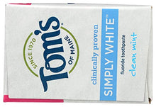 Load image into Gallery viewer, Frankel &amp; Frankel Toms Of Maine Simply White Natural Flouride Toothpaste, Clean, Mint, 4.7 Oz
