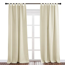 Load image into Gallery viewer, NICETOWN Blackout Curtains and Drapes for Hall - Extra Long Room Darkening Thermal Insulated Solid Window Blackout Draperies for Sliding Glass Door, Doorway (Beige, 1 Pair, 52 x 95-inch)
