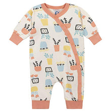 Load image into Gallery viewer, Grow by Gerber Baby Girls Organic 3-Pack Coverall Set, Green/Ivory/Orange, 3-6 Months
