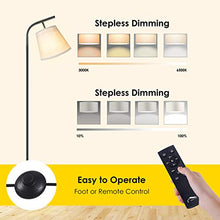 Load image into Gallery viewer, Wellwerks Arc Floor Lamps, Super Bright LED Torchiere Metal Floor Lamps, LED Floor Light with Remote Control，Standing Lamp with Stepless Dimmer for Living Room, Office and Bedroom
