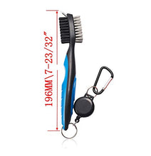 Load image into Gallery viewer, Xintan Tiger Pack of 2 Golf Club Brush Groove Cleaner with Retractable Zip-line and Aluminum Carabiner Cleaning Tools
