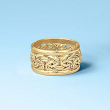 Load image into Gallery viewer, Ross-Simons 18kt Yellow Gold Bordered Byzantine Ring For Women
