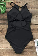 Load image into Gallery viewer, CUPSHE Women's One Piece Swimsuit Tummy Control Cutout High Neck Bathing Suit,Size M Violet

