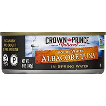 Load image into Gallery viewer, Crown Prince Natural Solid White Albacore Tuna in Spring Water, 5 Ounce Cans (Pack of 12)
