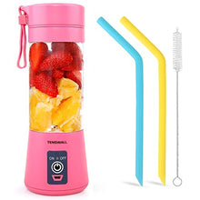 Load image into Gallery viewer, Tenswall Portable, Personal Size Blender Shakes and Smoothies Mini Jucier Cup USB Rechargeabl, pink
