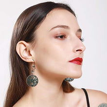 Load image into Gallery viewer, SUNNYOUTH 8 Pairs Vintage Statement Drop Dangle Earrings Bohemian National Style Hollow Water Drop Heart Shaped Alloy Long Boho Dangle Earrings for Women Girls
