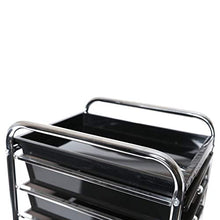 Load image into Gallery viewer, Seville Classics 10-Drawer Multipurpose Mobile Rolling Utility Storage Organizer with Tray Cart, Black

