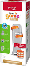 Load image into Gallery viewer, Playtex Diaper Genie Complete Diaper Pail, with Built-in Odor Controlling Antimicrobial, Includes 1 Pail and 3 Max Fresh Refills, Grey (10078300115998)
