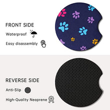 Load image into Gallery viewer, Car Cup Coasters 4 Pack Universal Non-Slip Car Coasters for Cup Holders Cute Car Coasters with Finger Notch for Easy Removal Car Interior Decor Accessories for Women &amp; Men
