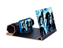 Load image into Gallery viewer, ✔️ 12" Screen Magnifier for Smartphones. Best Foldable Cellphone Stand with Screen Amplifier for Mobile | Magnifier Projector Screen Designed for Movies, Videos, Clips, and Gaming (Black)
