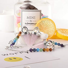 Load image into Gallery viewer, Jovivi Natural 7 Chakra Healing Crystals Pendulum for Dowsing Divination Rose Quartz Pointed Cone Gemstone Reiki Pendulum Pendant with OM Charm Chain
