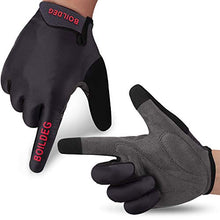 Load image into Gallery viewer, boildeg Cycling Gloves Mountain Bike Gloves MTB Gloves Bicycle Dirt Bike Gloves for Men Women Full Finger Touch Screen Biking Gloves Anti-Slip Shock-Absorbing Gel Pad Workout Gloves (Black, M)

