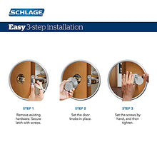 Load image into Gallery viewer, Schlage F40 GEO 619 Georgian Door Knob, Bed &amp; Bath Privacy Lock, Satin Nickel
