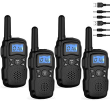Load image into Gallery viewer, Wishouse Walkie Talkies for Kids-Adults Radios Walkie Talkies Rechargeable Long Range 4 Pack,Family Camping Gear Hiking Accessories with Flashlight,Xmas Birthday Gift Toys for 3-12 Year Old Girls Boys
