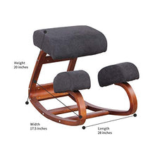 Load image into Gallery viewer, Adult Children Learning Chair Anti-Humpback Solid Wood Improve Posture Comfortable Knee Kitchen Living Room Bedroom School Game Office Chair (Black2)
