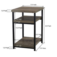 Load image into Gallery viewer, Household Essentials Ashwood Low Square Side End Table with Shelf for Storage
