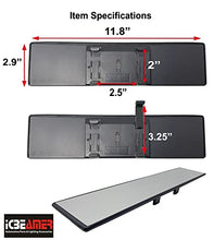 Load image into Gallery viewer, ICBEAMER 11.8" 300mm Easy Clip on Universal Fit Wide Angle Panoramic Auto Interior Rearview Mirror Flat Clear Surface
