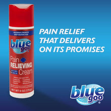 Load image into Gallery viewer, Blue Goo Pain Relieving Cream – Maximum Strength, Deep Heating Rub for Back/Neck Pain, Headache, Sports-Related Muscle/Joint Pain, Arthritis, Sprains, Bursitis, Strains – 6oz
