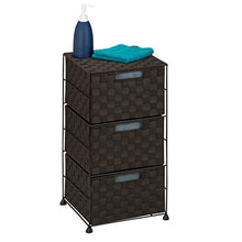 Load image into Gallery viewer, Honey-Can-Do OFC-03714 Double Woven 3-Drawer Storage Organizer Chest, Espresso Brown, 12.01L x 12.01W x 24.02H
