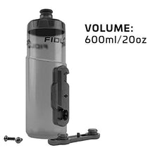 Load image into Gallery viewer, Fidlock TWIST Bottle 600 Set- Bike Water Bottle Holder with Attached Bottle - Cage Free Magnetic Mount - Smoke
