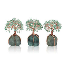 Load image into Gallery viewer, Top Plaza Chakra Healing Crystals Copper Money Tree Wrapped On Natural Green Aventurine Base Feng Shui Luck Figurine
