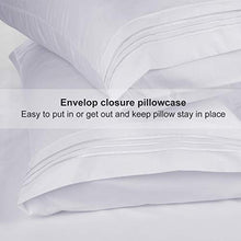 Load image into Gallery viewer, Wonwo Bed Sheet Set Queen Size Hotel Luxury Quality Sheets Brushed Microfiber 1800 Thread Count Sheets Hypoallergenic 16 inch Deep Pocket, 1 Flat Sheet, 1 Fitted Sheet, 2 Pillowcases, White
