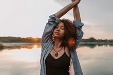 Load image into Gallery viewer, Tree of Life Teardrop Heart Amethyst Crystal  Pendant Necklace Copper Wire Wrapped Gemstone Healing Chakra Necklace Choker Mothers Day Gifts 18"
