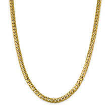 Load image into Gallery viewer, 14k Yellow Gold 6.25mm Solid Miami Cuban Chain Anklet Ankle Beach Bracelet X Inch Necklace Pendant Charm Curb Domed Fine Jewelry For Women Gifts For Her
