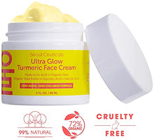 Load image into Gallery viewer, Korean Skin Care Turmeric Cream – Korean Face Moisturizer for Dull Dry Skin Korean Beauty Skincare – Salicylic Acid Cream + Hyaluronic Acid Cream + Glycolic Acid Cream – K Beauty for Glowing Skin 2oz
