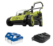Load image into Gallery viewer, Sun Joe 24V-X2-17LM 48-Volt 17-Inch Mulching Walk-Behind Lawn Mower w/11-Gallon Grass Catcher &amp; 6-Position Height Adjustment, Included, Cordless, Kit (w/ 2X 4.0-Ah Battery and Charger)
