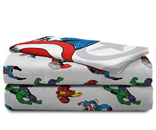 Load image into Gallery viewer, Marvel Avengers Comic Cool Twin Sheet Set - 3 Piece Set Super Soft and Cozy Kid’s Bedding Features Captain America, Spiderman, &amp; Iron Man - Fade Resistant Microfiber Sheets (Official Marvel Product)
