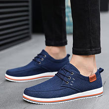 Load image into Gallery viewer, Men's Canvas Shoes-RQWEIN Korean Fashion Casual Shoes Sports Shoes Outdoor Sneakers Daily Shoes Casual Board Shoes Blue
