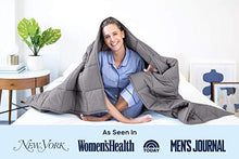 Load image into Gallery viewer, LUNA Adult Weighted Blanket | Individual Use - 15 lbs - 60x80 - Queen Size Bed | 100% Oeko-Tex Certified Cooling Cotton &amp; Glass Beads | USA Designed | Heavy Cool Weight | Dark Grey
