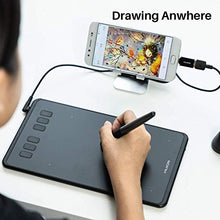 Load image into Gallery viewer, HUION Inspiroy H640P Graphic Tablets OSU Drawing Tablet with 6 Shortcut Keys, Digital Drawing Pad with 8192 Battery-Free Pen Tilt Function, Glove and 18 Pen Nibs Included
