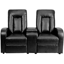 Load image into Gallery viewer, Flash Furniture Eclipse Series 2-Seat Reclining Black LeatherSoft Theater Seating Unit with Cup Holders
