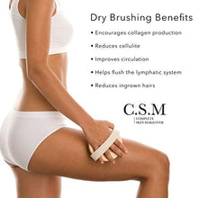 Load image into Gallery viewer, CSM Body Brush For Beautiful Skin - Solid Wood Frame &amp; Boar Hair Exfoliating Brush To Exfoliate &amp; Soften Skin, Improve Circulation, Stop Ingrown Hairs, Reduce Acne and Cellulite
