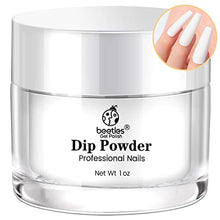 Load image into Gallery viewer, Beetles Nail Dip Powder White Color (1oz) for French Nail Manicure Nail Art, No Nail Lamp Needed, Long-Lasting, Strengthen Nail, Need Dip Powder Base Activator and Top Coat
