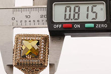 Load image into Gallery viewer, Turkish Handmade Jewelry Square Shape Princess Cut Peridot and Round Cut Topaz 925 Sterling Silver Ring Size Option
