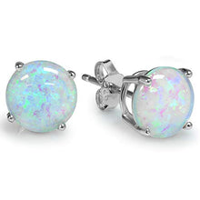 Load image into Gallery viewer, MUIBLU Sterling Silver 6mm Created Opal Stud Earrings 3 Pack Set, Hypoallergenic Fashion Jewelry
