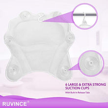 Load image into Gallery viewer, Bath Pillow RUVINCE Luxurious Bath Pillows for Tub Contains 2 Loofah Body Scrubber Ergonomic Bathtub Pillow for Neck，Head &amp; Shoulders
