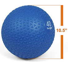 Load image into Gallery viewer, Yes4All Slam Ball with Textured Surface &amp; Durable Rubber Shell (Black &amp; Blue) – Available 10, 15, 20, 25, 30, 40lbs (L. Blue - 40lbs), M6MX
