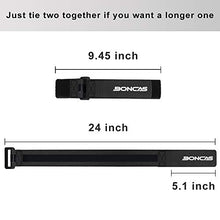Load image into Gallery viewer, Boncas Adjustable Bike Rack Strap Bicycle Wheel Stabilizer Straps with Innovative Gel Grip Keep The Bicycle Wheel from Spinning - 2 Pack
