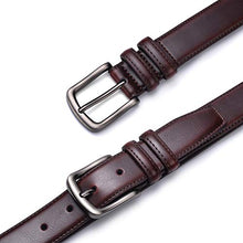 Load image into Gallery viewer, Mens Belt, Autolock Genuine Leather Dress Belt Classic Casual 1 1/4" Wide Belt With Single Prong Buckle
