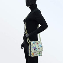 Load image into Gallery viewer, Anuschka Women's Genuine Leather Bag | Triple Compartment Wide Body Crossbody | Wondrous Wings
