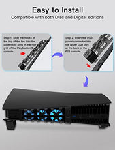 Load image into Gallery viewer, NexiGo PS5 Horizontal Stand with Cooling Fan, [Auto On/Off], [Minimalist Design], Compatible with Playstation 5 Disc &amp; Digital Editions, Built-in LED Light, Extra USB Port, Black
